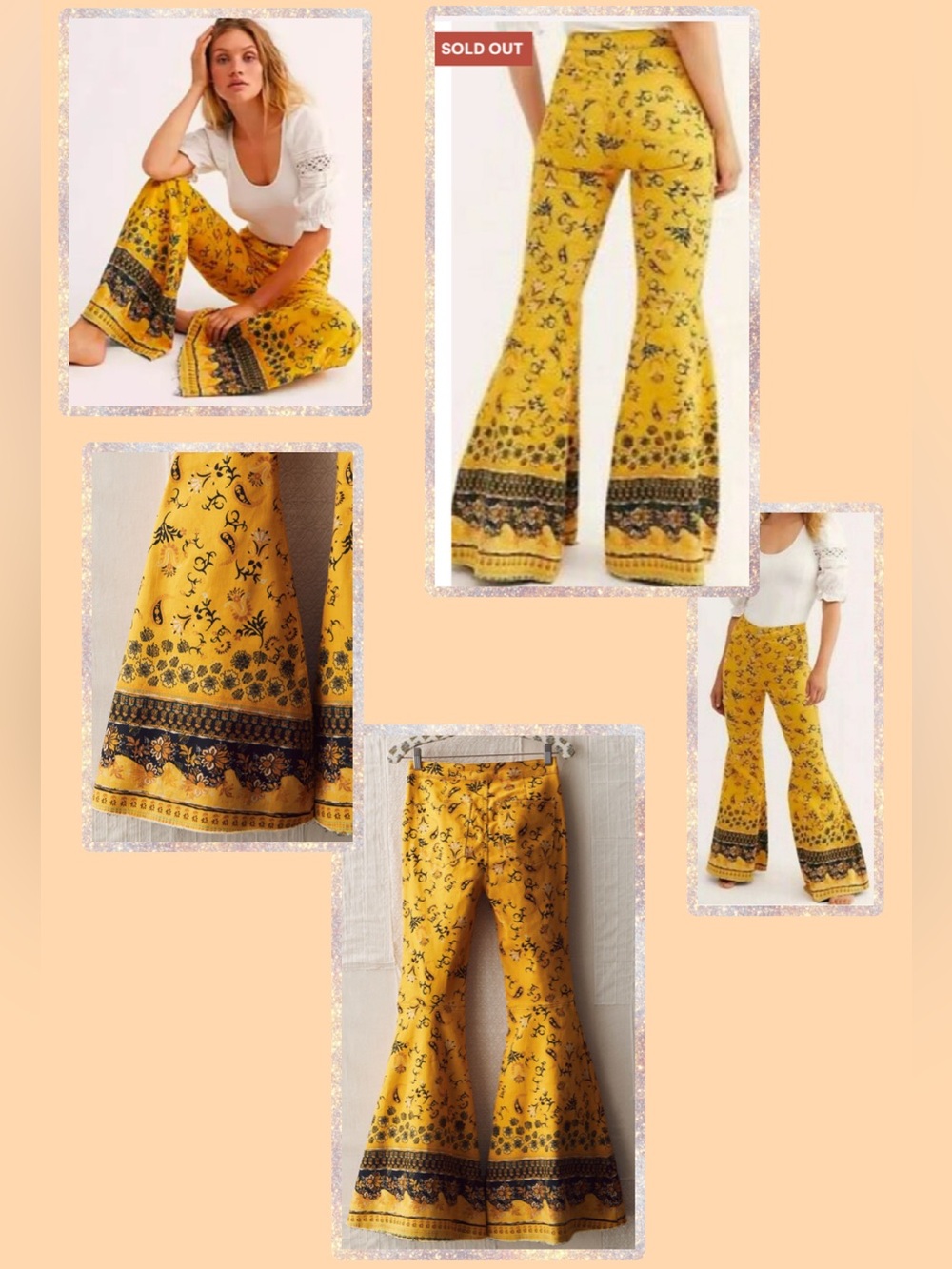 🆕 Free People Flare Floral Paisley Printed Float On Jeans Sz 27 70s Vintage
Boho - Picture 3 of 17